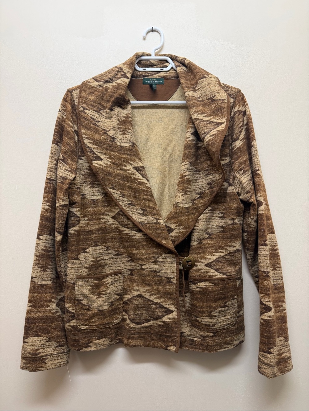 Vintage Ralph Lauren LRL Southwestern Concho Knit Jacket